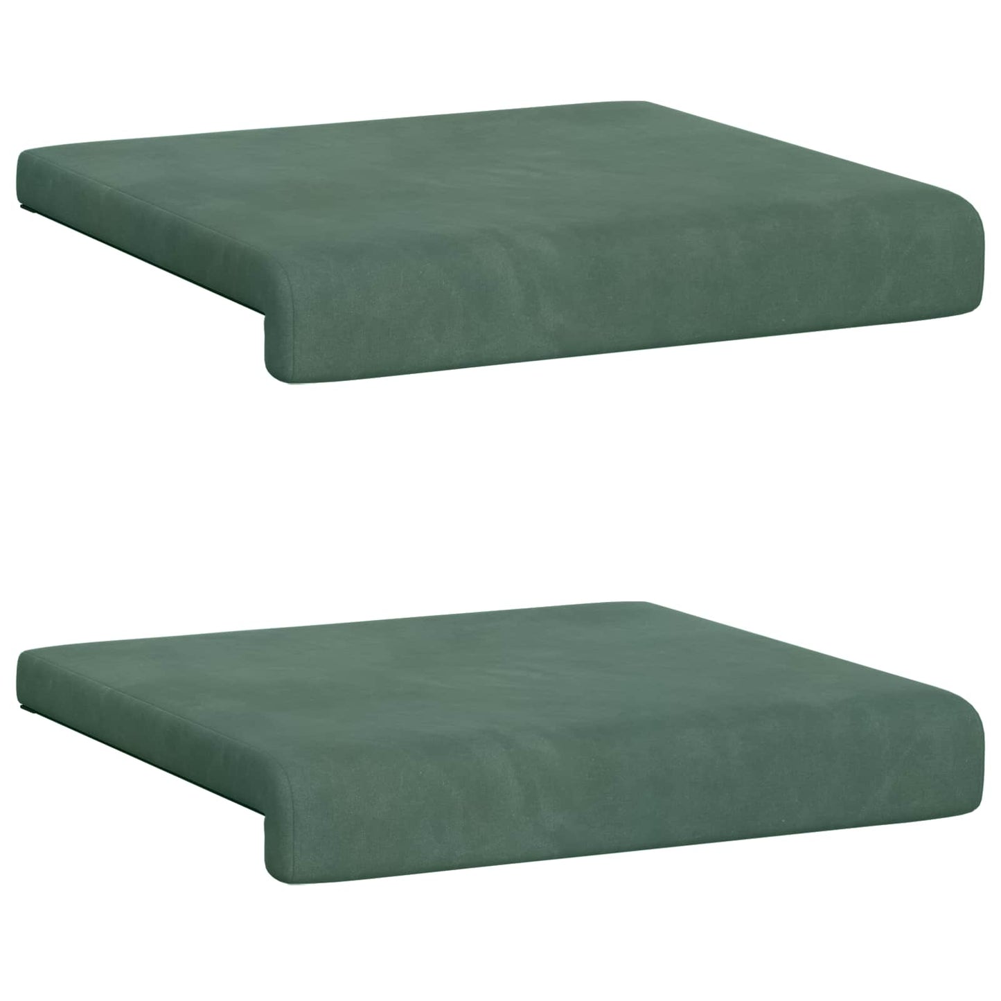 Bankkussen 2 pcs fluweel Zeegroen Diepte 35 cm