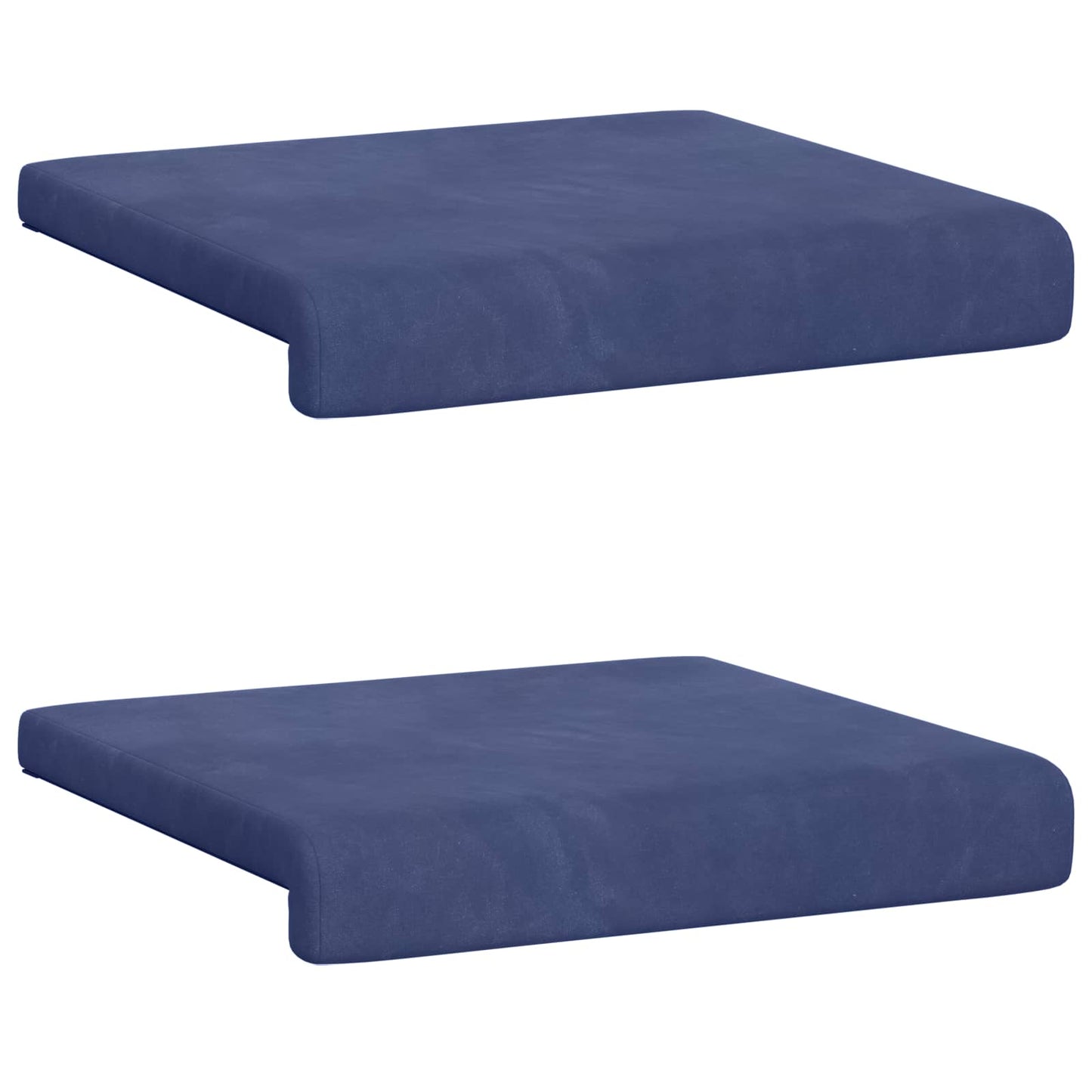 Bankkussen 2 pcs fluweel Politieblauw Diepte 35 cm