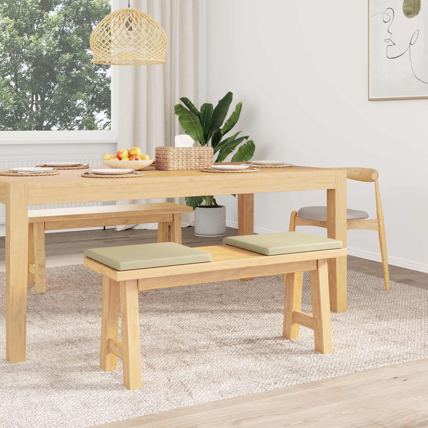 Bankkussen 2 pcs Kunstleer Crèmekleurig Diepte 35 cm