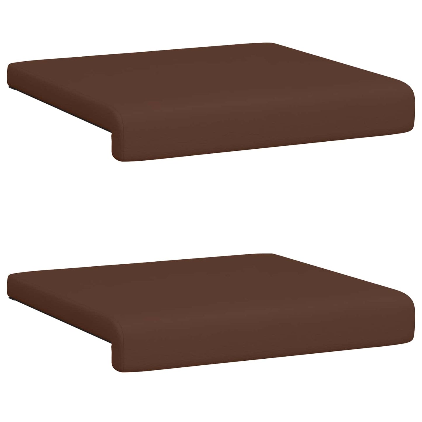 Bankkussen 2 pcs Kunstleer Bruin Diepte 35 cm
