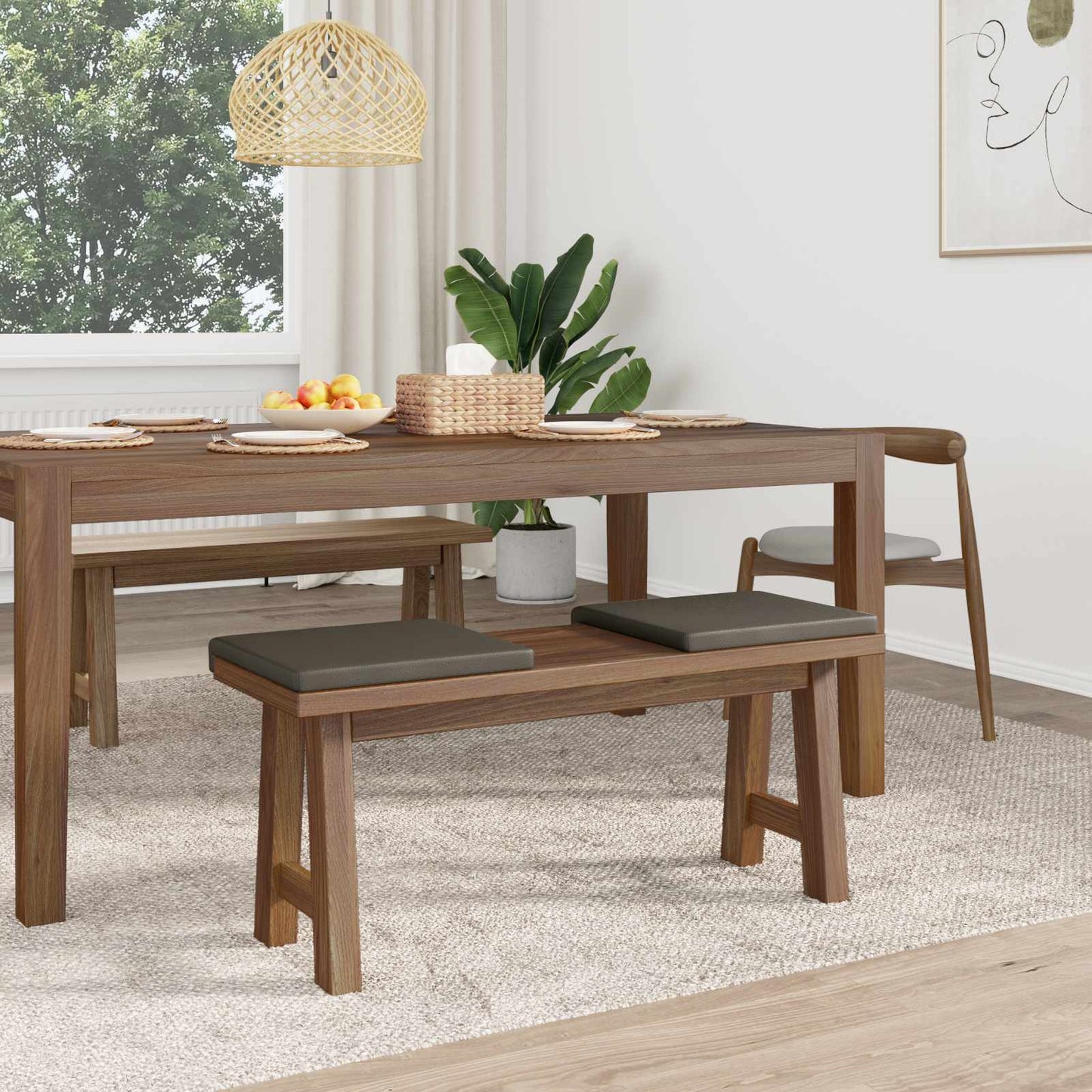 Bankkussen 2 pcs Kunstleer Grijs Diepte 35 cm