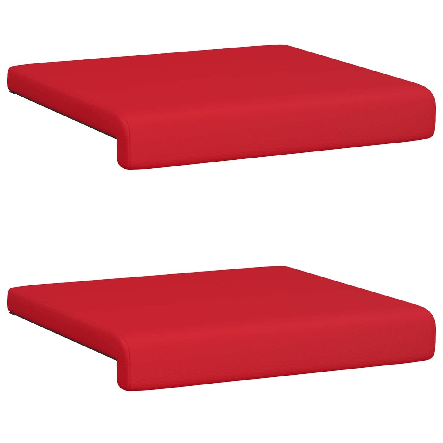 Bankkussen 2 pcs Kunstleer Rood Diepte 35 cm