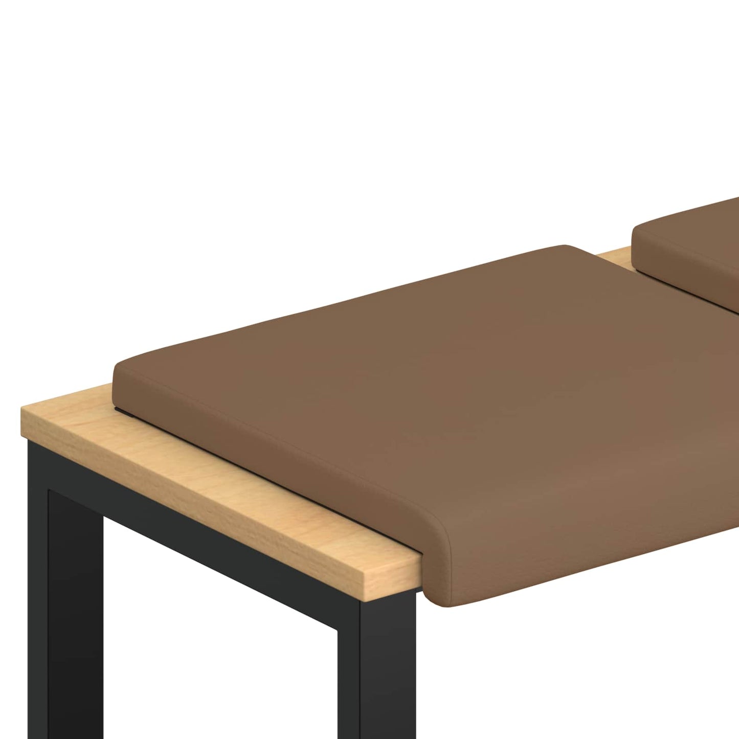 Bankkussen 2 pcs Kunstleer Cappuccino Diepte 35 cm