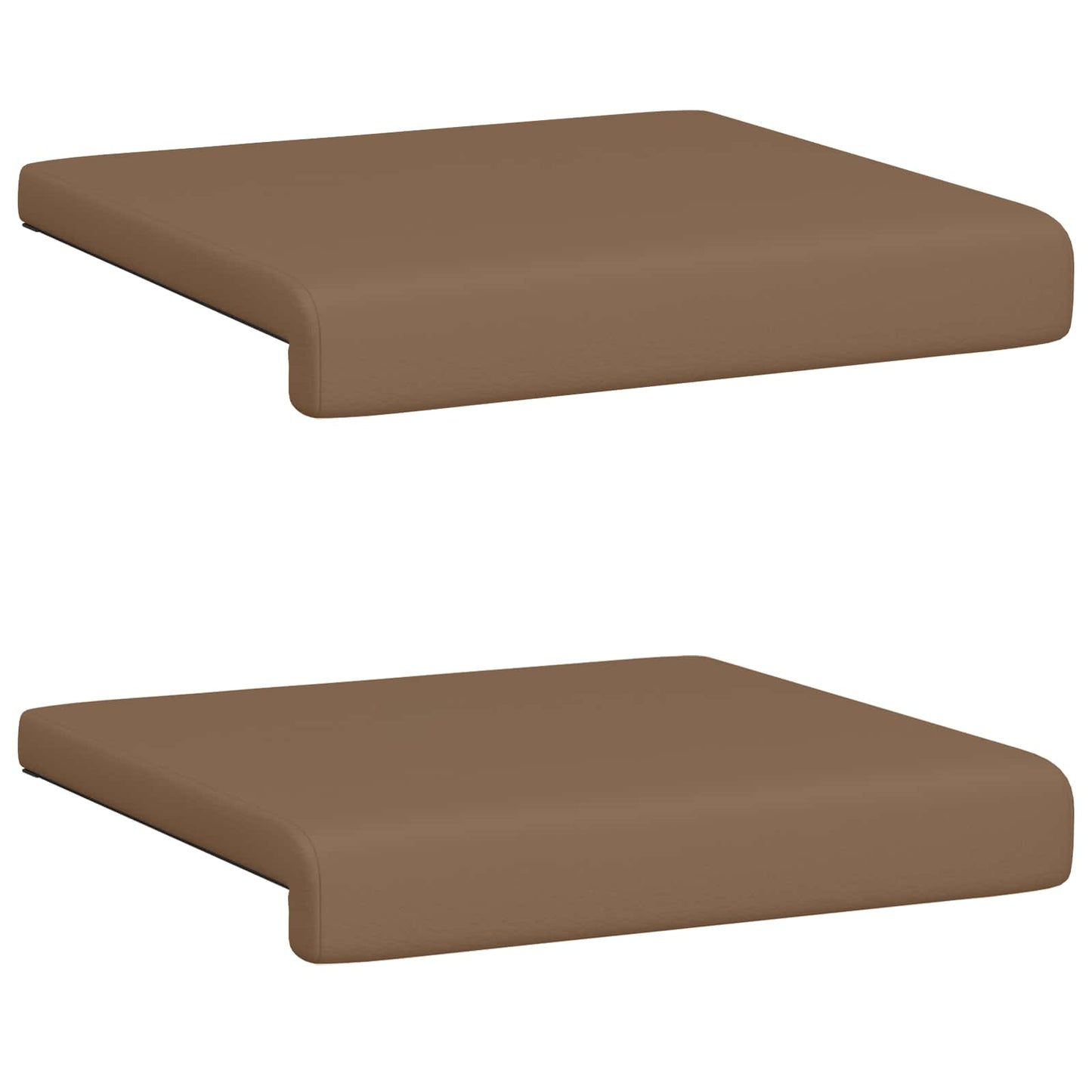 Bankkussen 2 pcs Kunstleer Cappuccino Diepte 35 cm