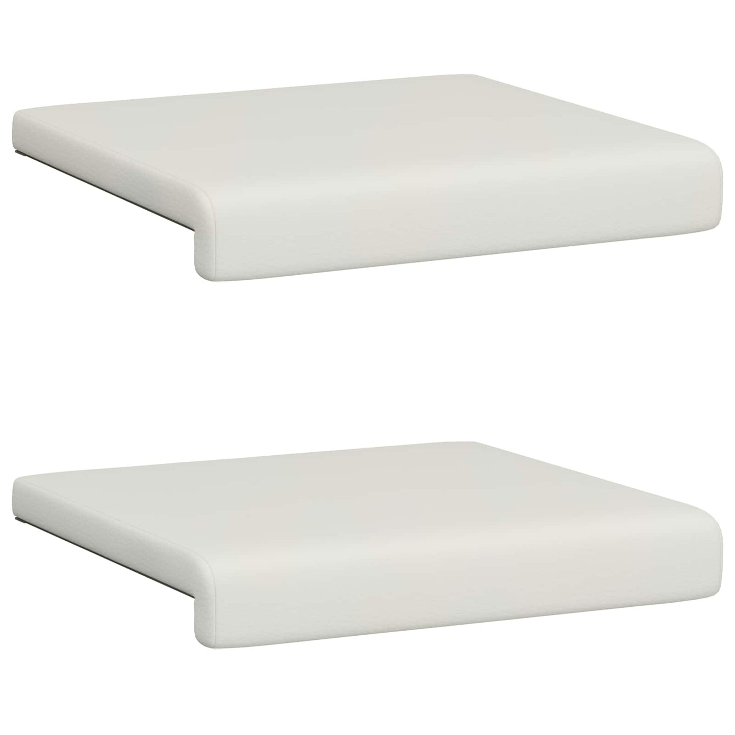 Bankkussen 2 pcs Kunstleer Wit Diepte 35 cm