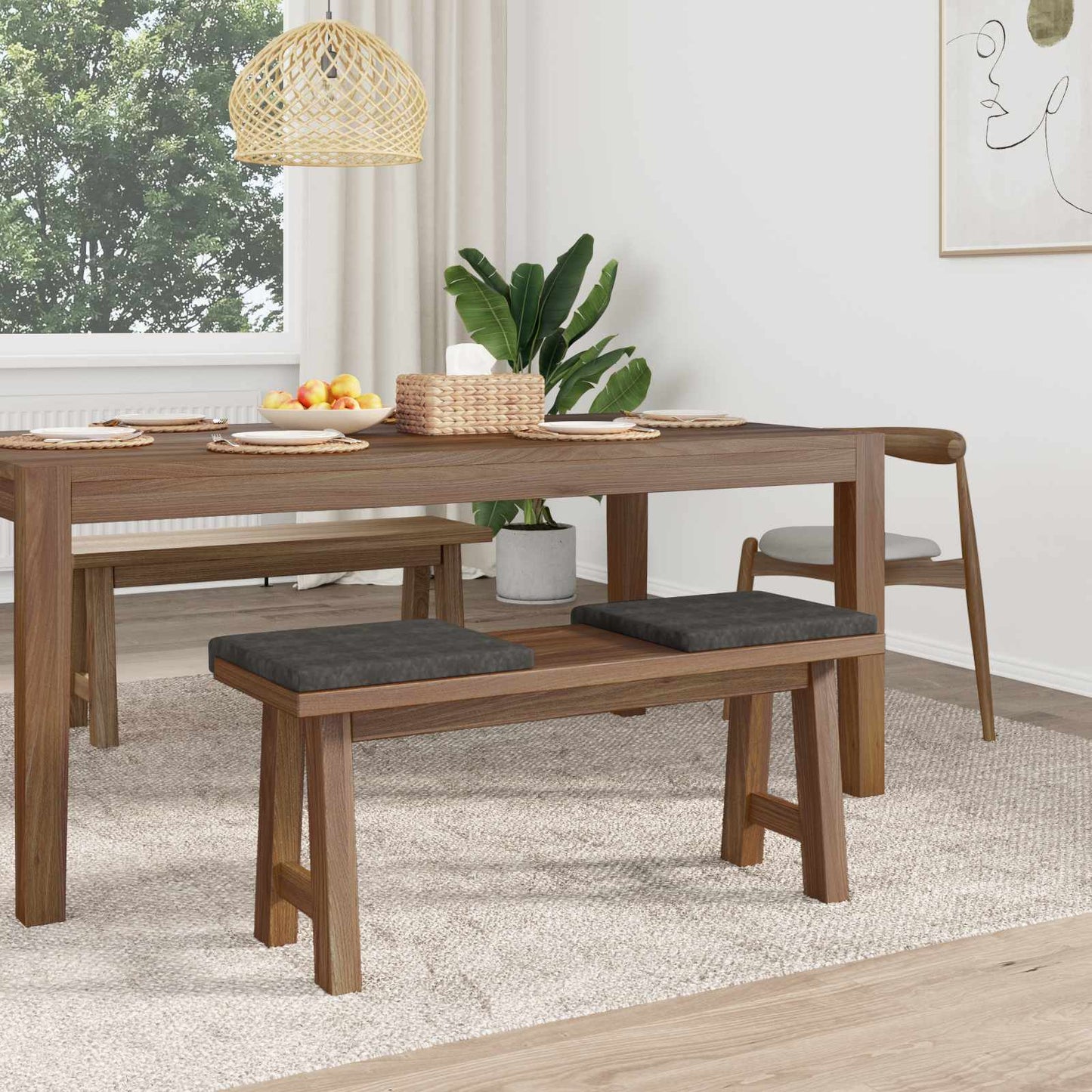 Bankkussen 2 pcs Kunstleer Zwart Diepte 35 cm