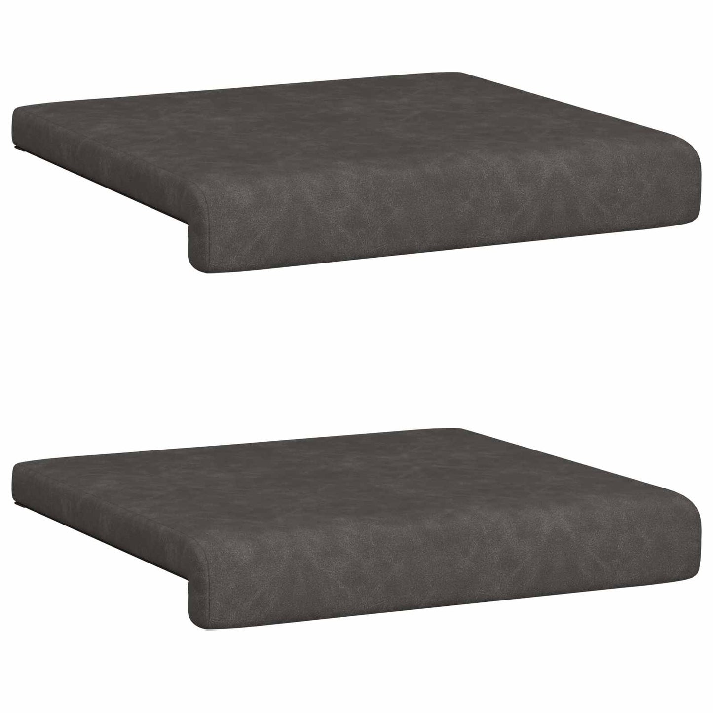 Bankkussen 2 pcs Kunstleer Zwart Diepte 35 cm