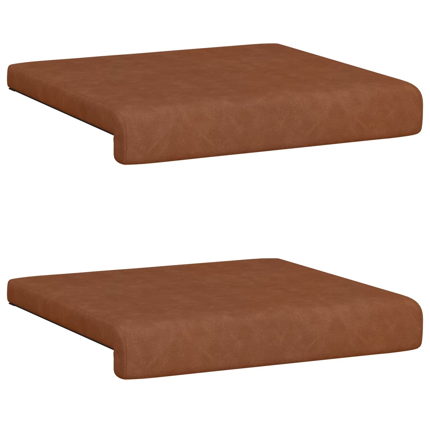 Bankkussen 2 pcs Kunstleer Bruin Diepte 35 cm