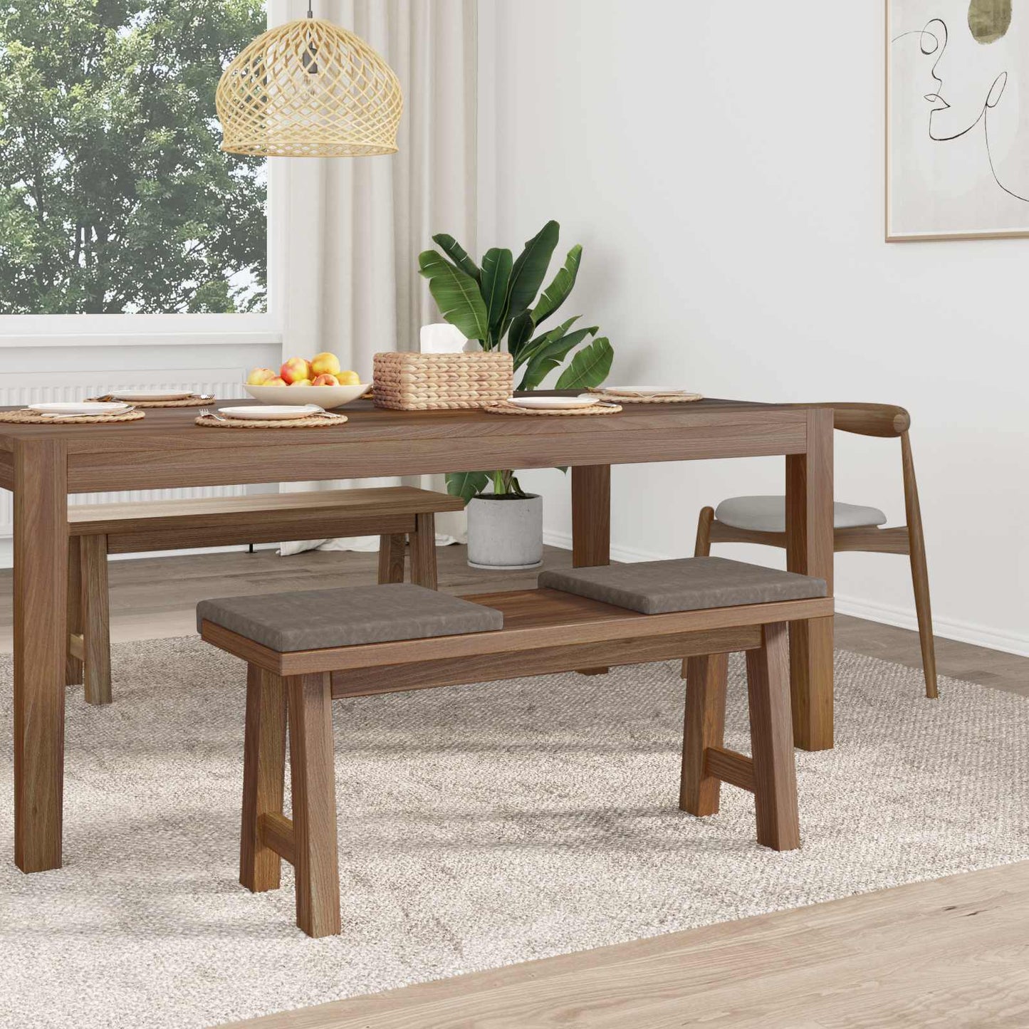 Bankkussen 2 pcs Kunstleer Grijs Diepte 35 cm