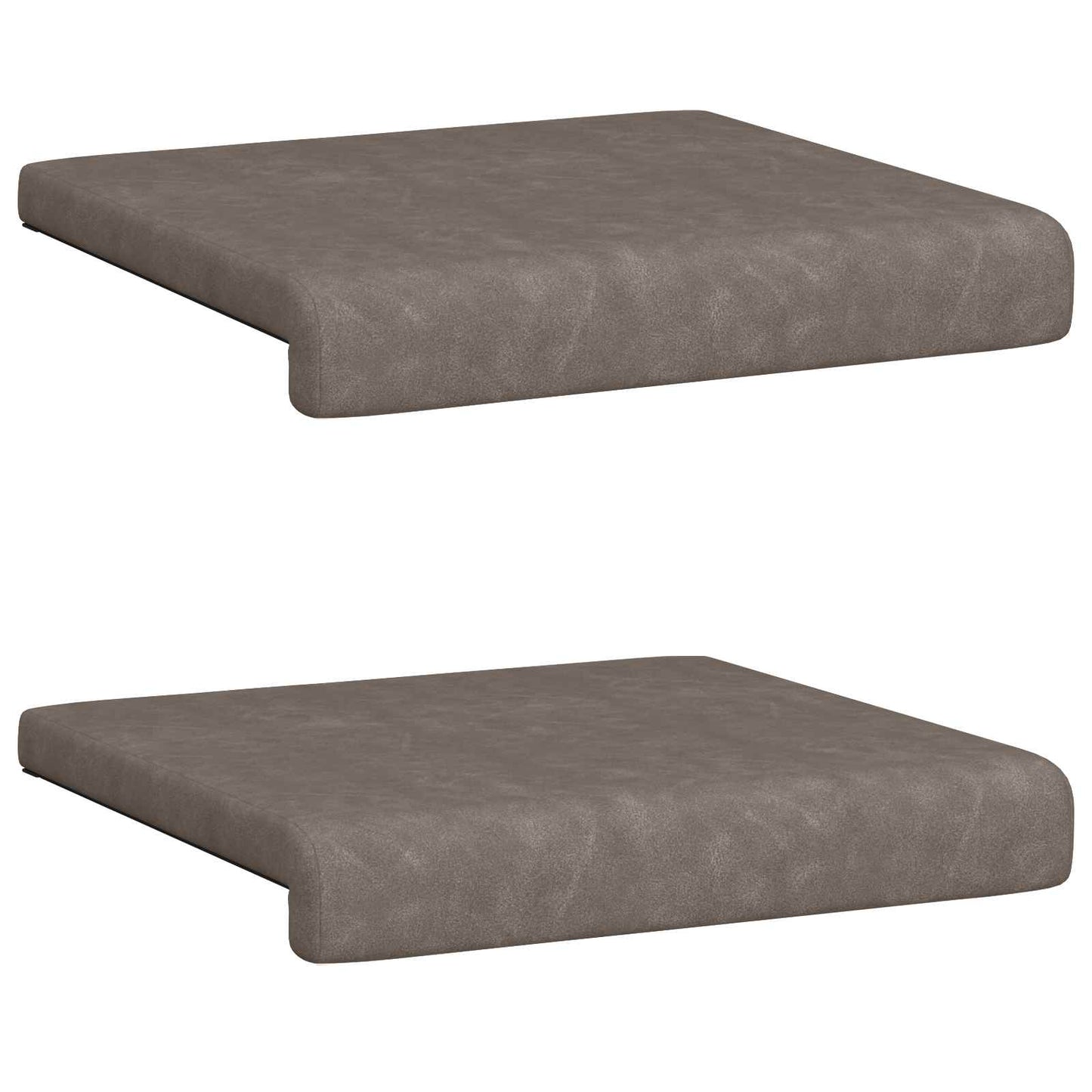 Bankkussen 2 pcs Kunstleer Grijs Diepte 35 cm