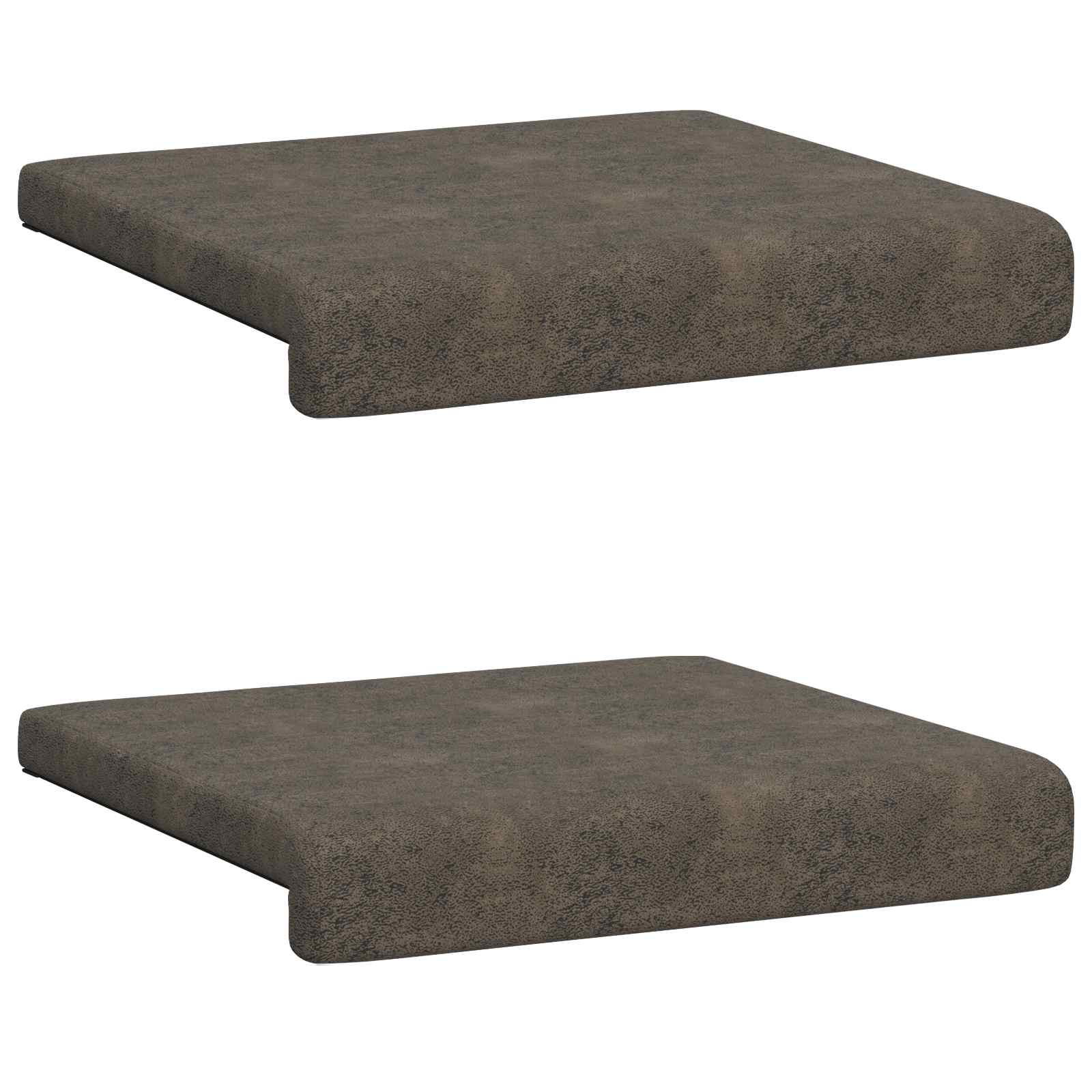 Bankkussen 2 pcs Faux Suède Stof Donkergrijs Diepte 35 cm is nu te koop bij PeponiXL, paradijselijk wonen!