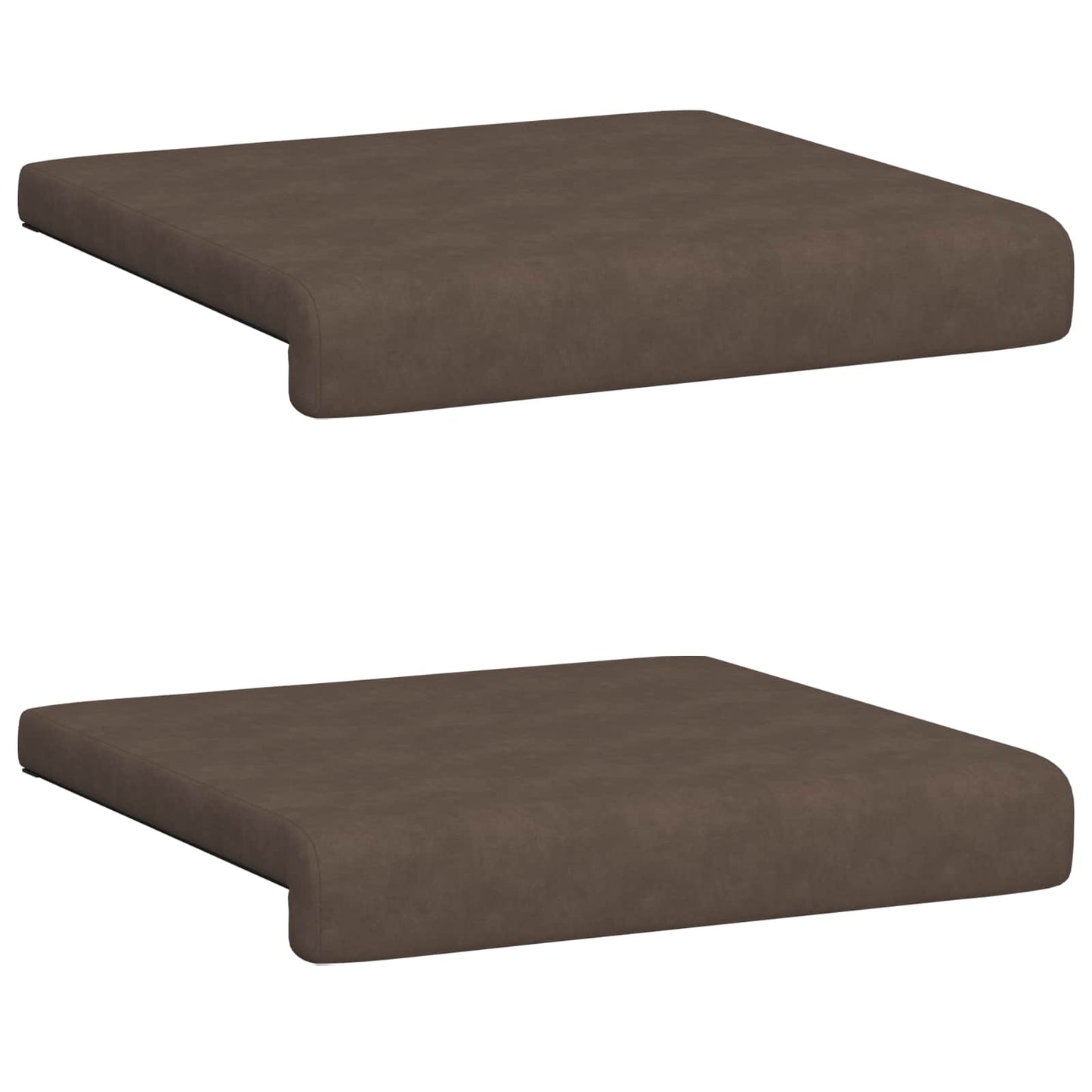 Bankkussen 2 pcs Microvezel Bruin Diepte 35 cm