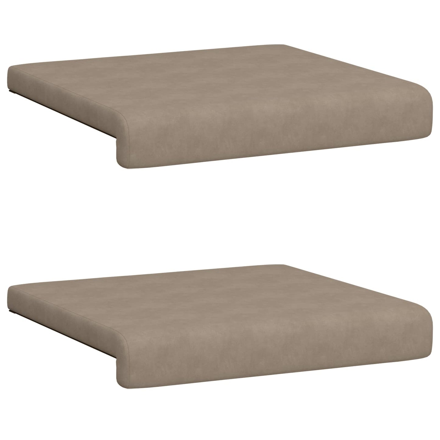 Bankkussen 2 pcs Microvezel Taupe Diepte 35 cm