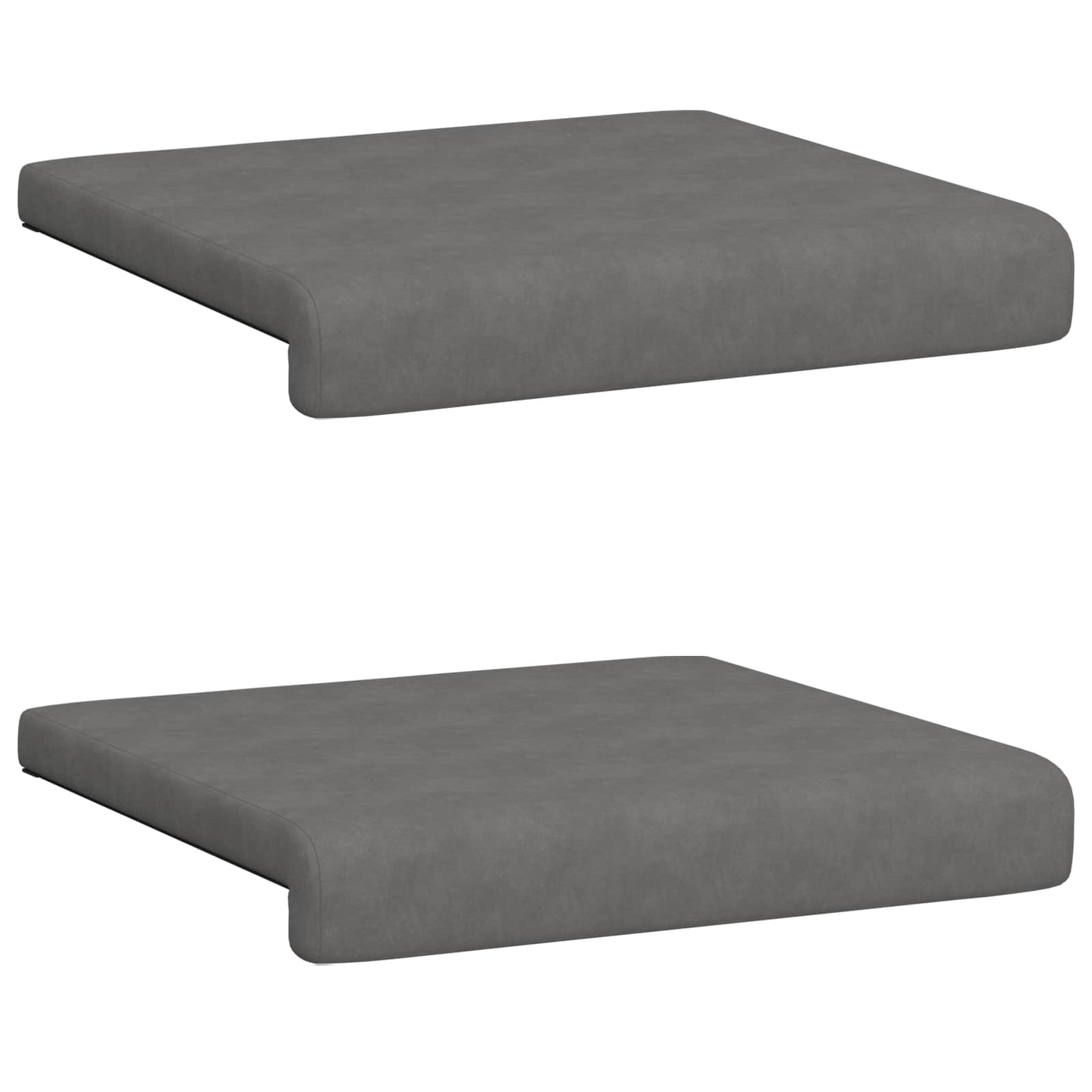 Bankkussen 2 pcs Microvezel Donkergrijs Diepte 35 cm