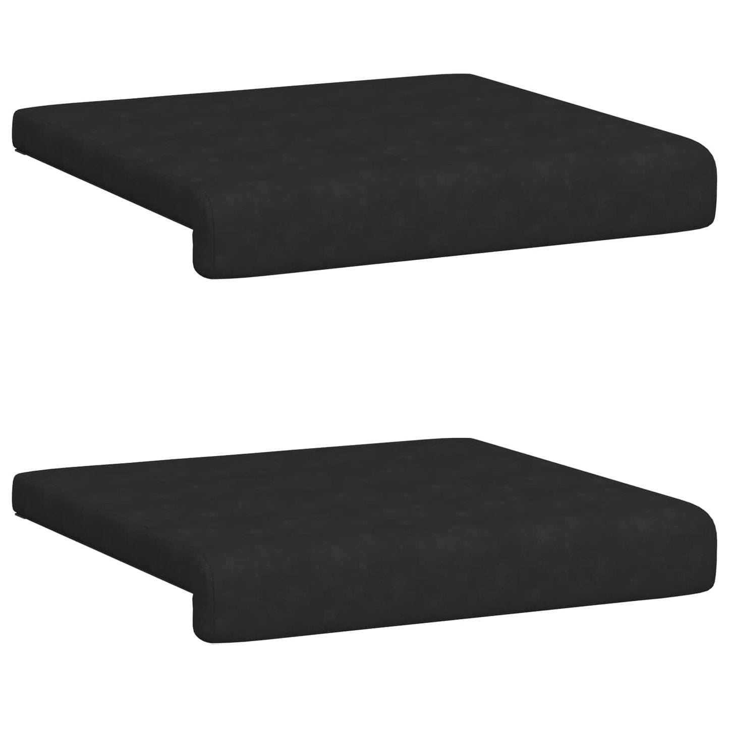 Bankkussen 2 pcs Microvezel Zwart Diepte 35 cm