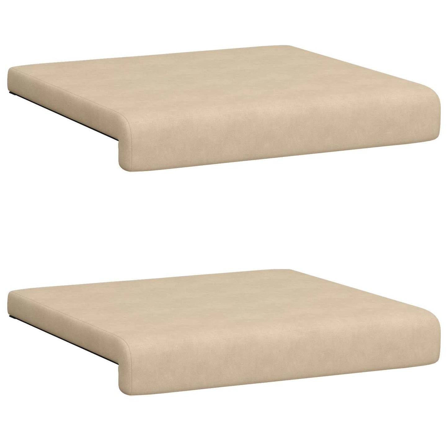 Bankkussen 2 pcs Microvezel Crèmekleurig Diepte 35 cm