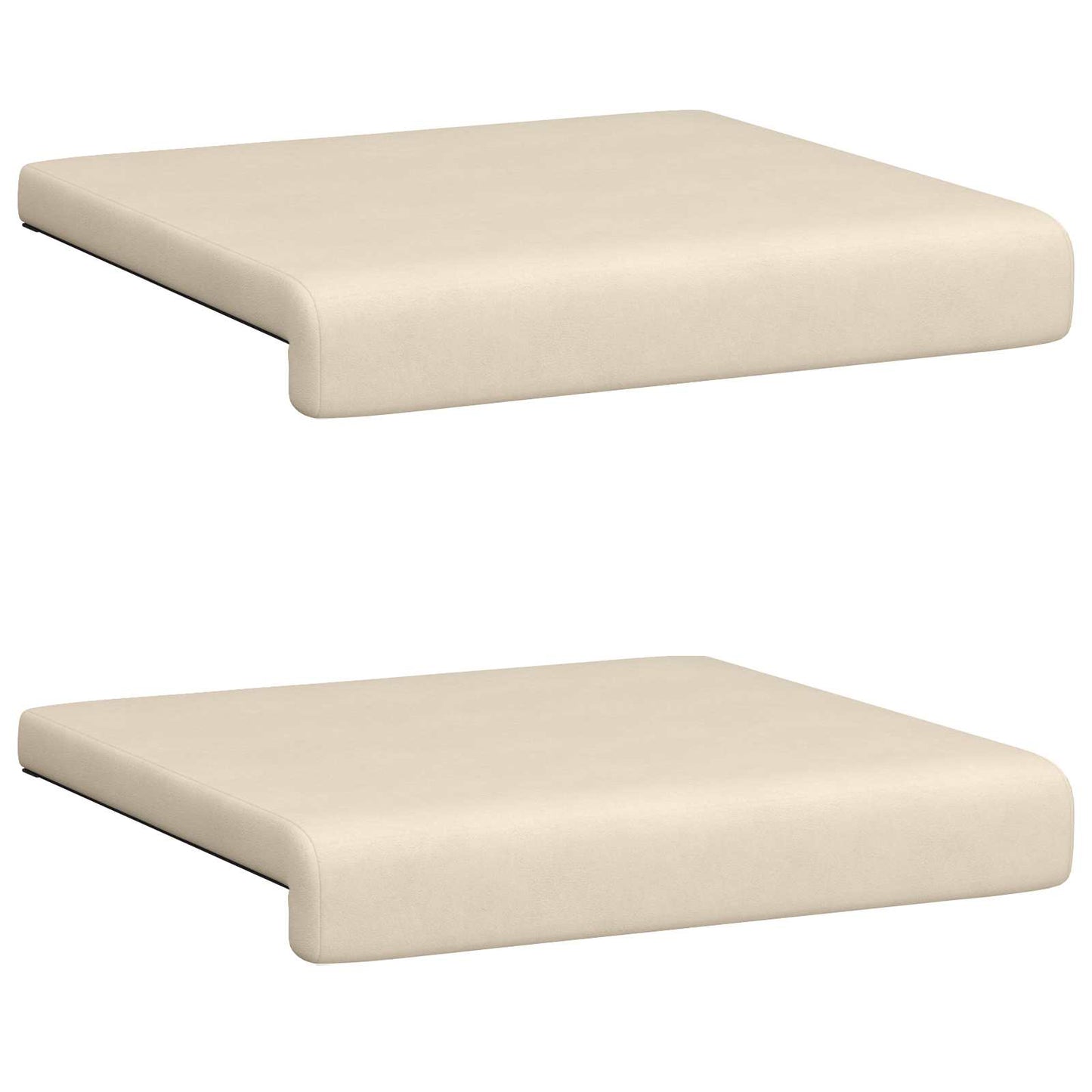 Bankkussen 2 pcs Microvezel Beige Diepte 35 cm