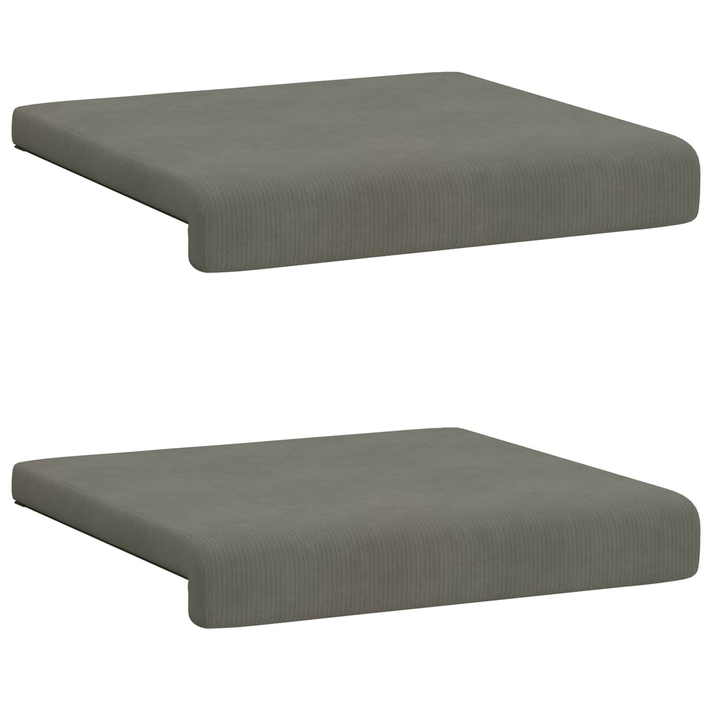 Bankkussen 2 pcs corduroy Lichtgrijs Diepte 35 cm