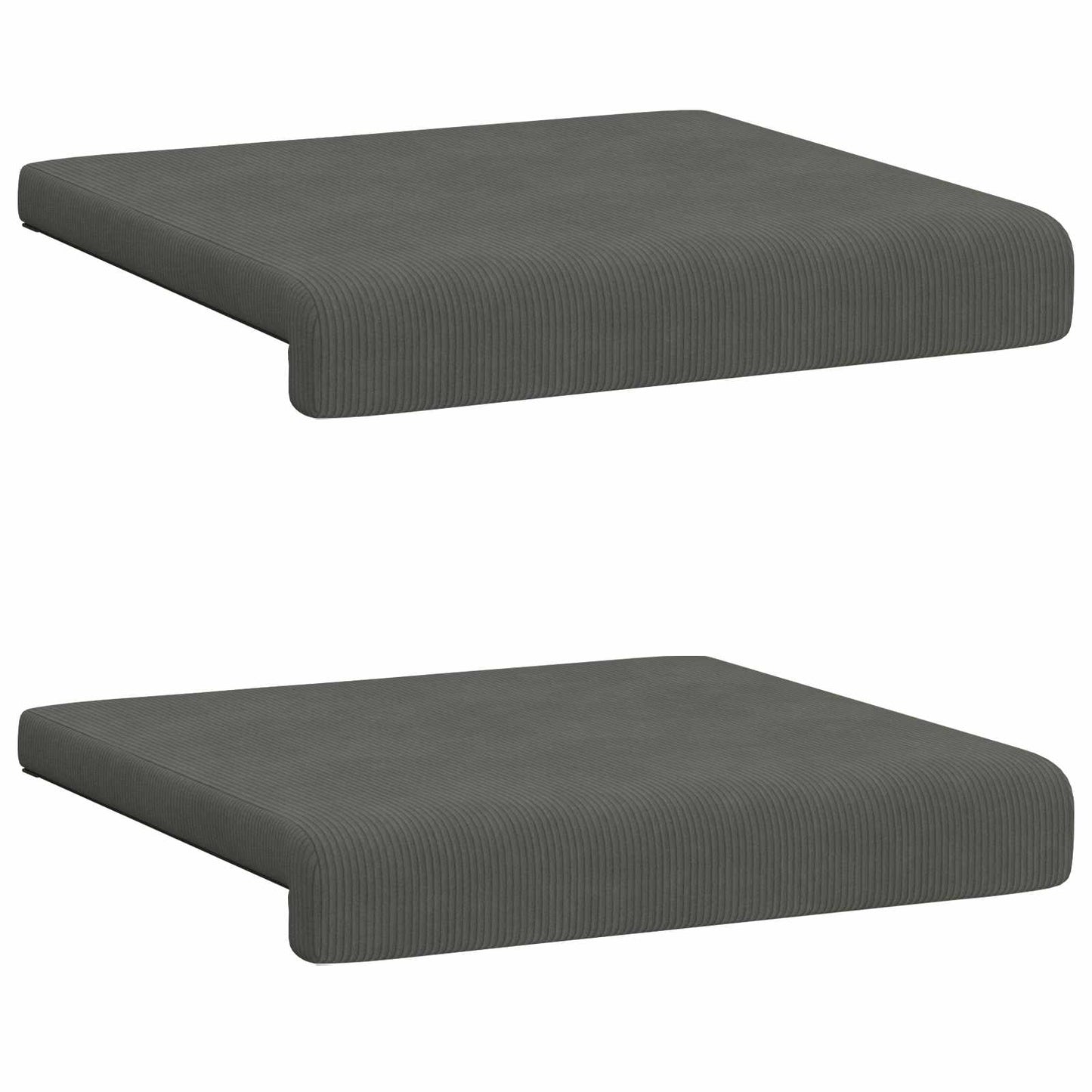 Bankkussen 2 pcs corduroy Donkergrijs Diepte 35 cm