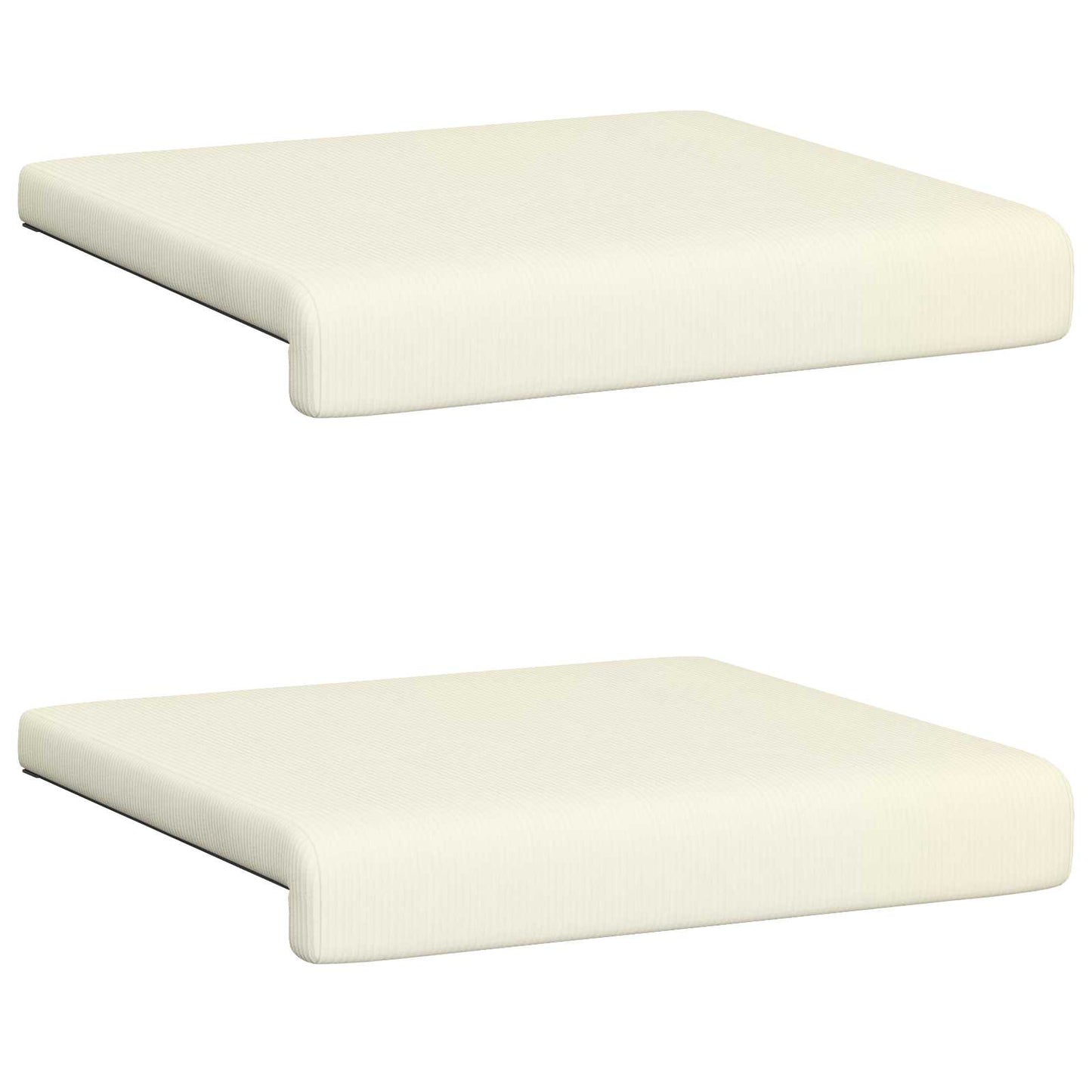Bankkussen 2 pcs corduroy Crèmekleurig Diepte 35 cm