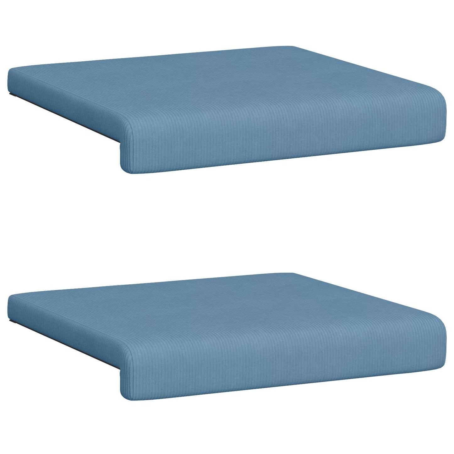 Bankkussen 2 pcs corduroy Blauw Diepte 35 cm