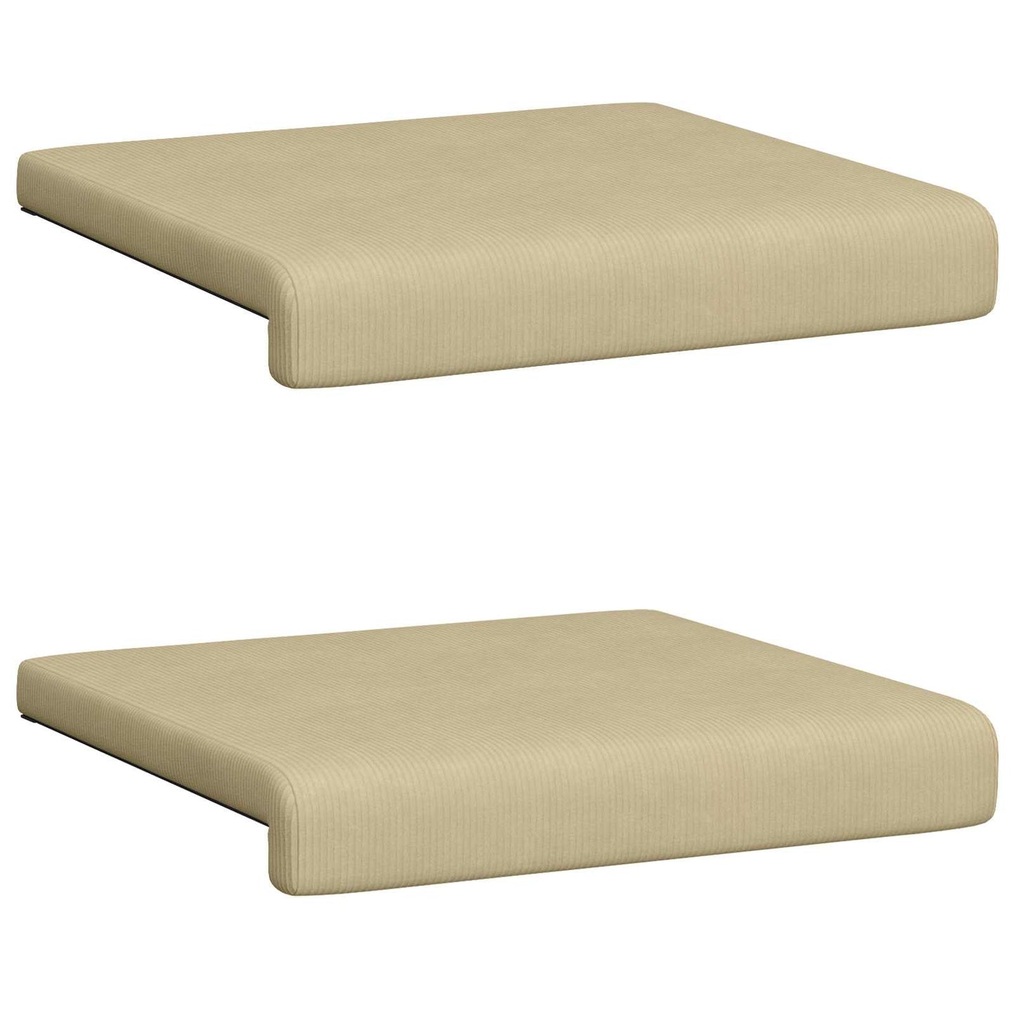 Bankkussen 2 pcs corduroy Grijs groen Diepte 35 cm