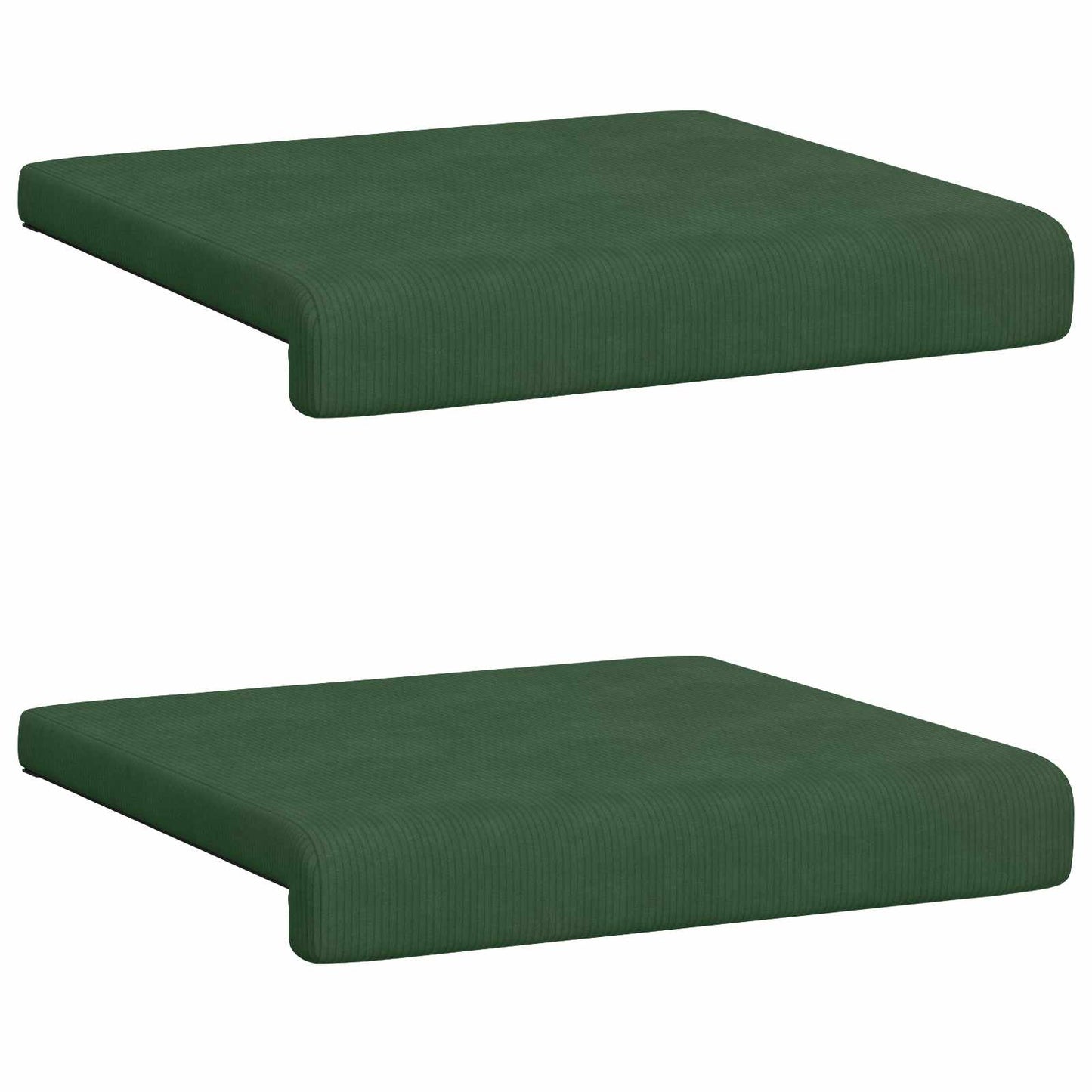 Bankkussen 2 pcs corduroy Donkergroen Diepte 35 cm