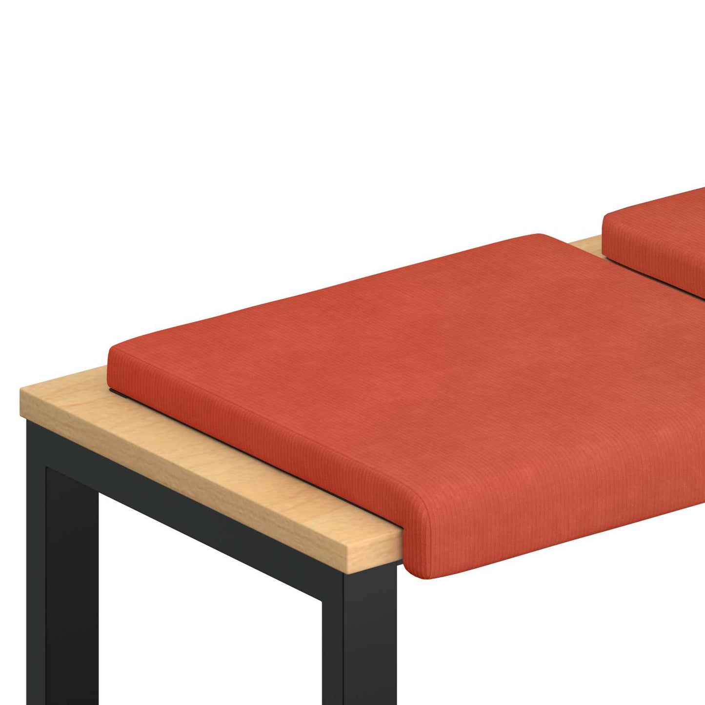 Bankkussen 2 pcs corduroy Rood-oranje Diepte 35 cm