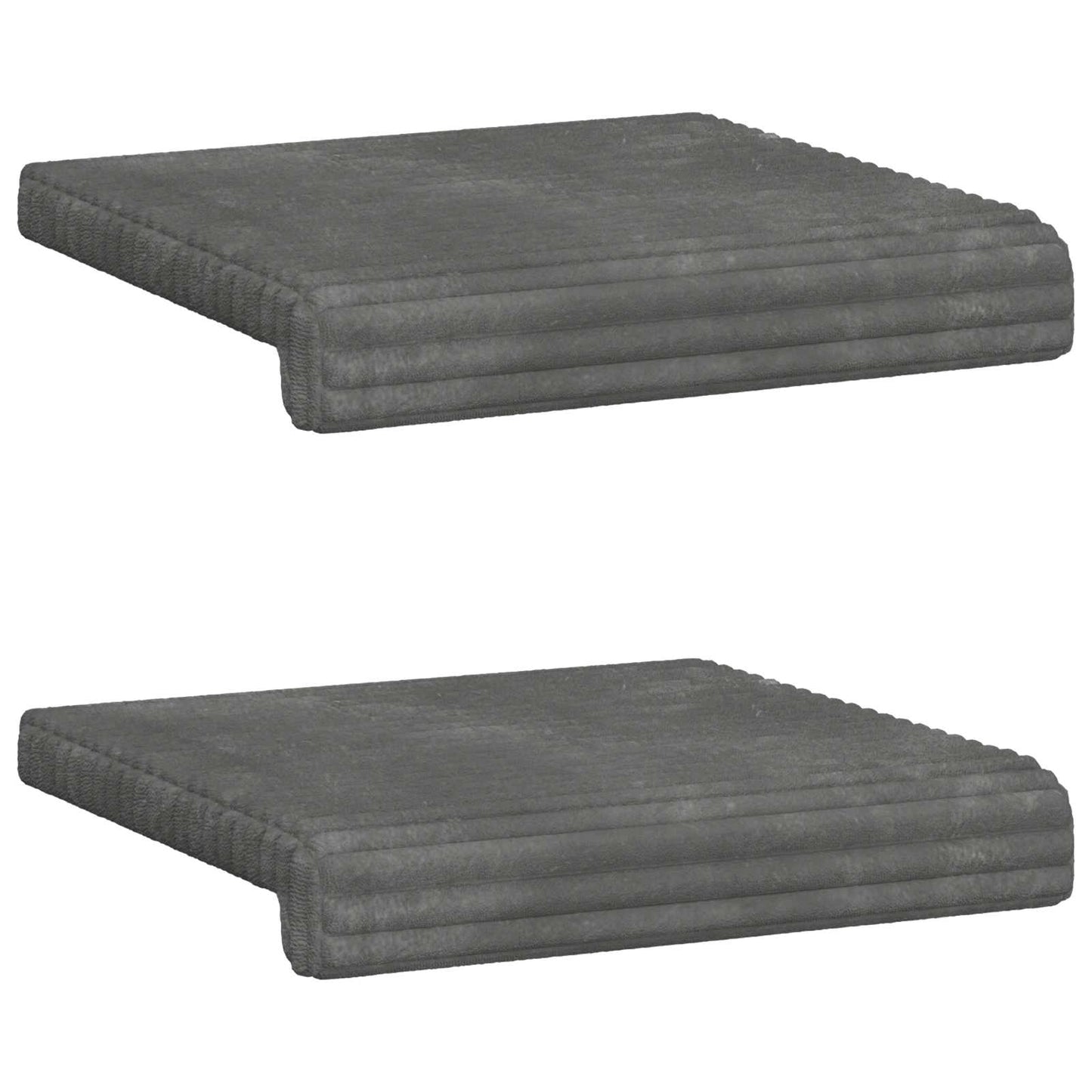 Bankkussen 2 pcs Pluche Corduroy Lichtgrijs Diepte 35 cm