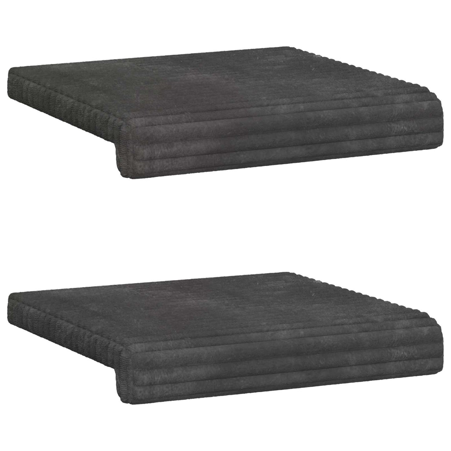 Bankkussen 2 pcs Pluche Corduroy Donkergrijs Diepte 35 cm
