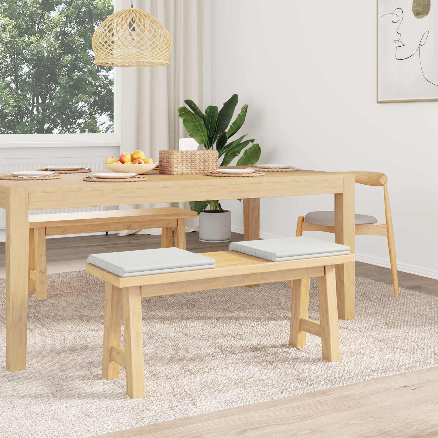 Bankkussen 2 pcs Pluche Corduroy Crèmekleurig Diepte 35 cm