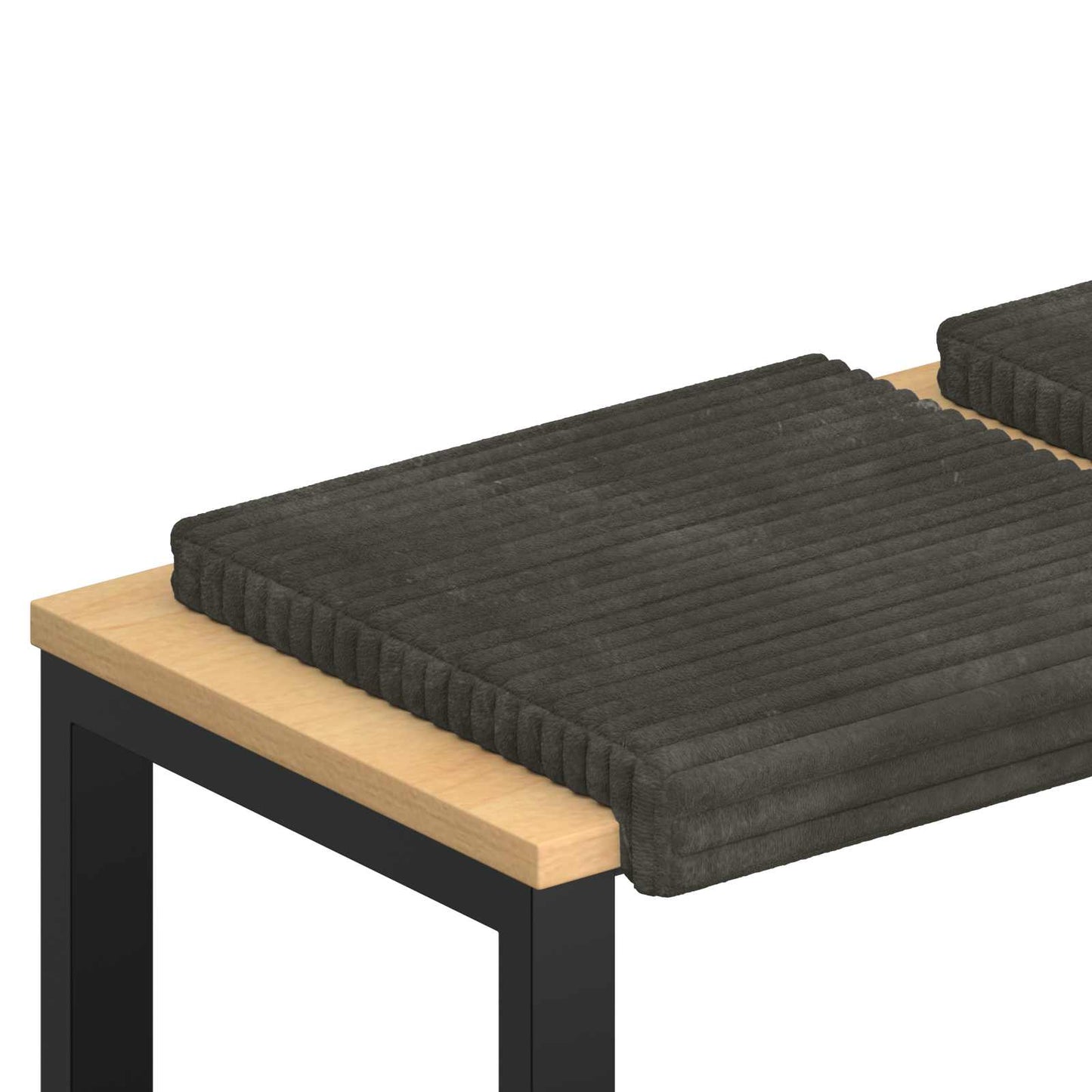 Bankkussen 2 pcs Pluche Corduroy Antraciet Diepte 35 cm
