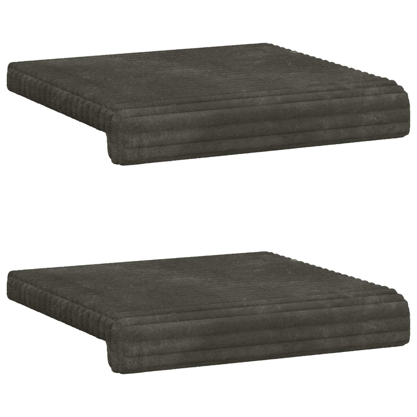 Bankkussen 2 pcs Pluche Corduroy Antraciet Diepte 35 cm