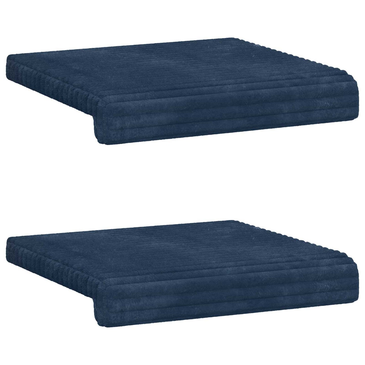 Bankkussen 2 pcs Pluche Corduroy Marineblauw Diepte 35 cm