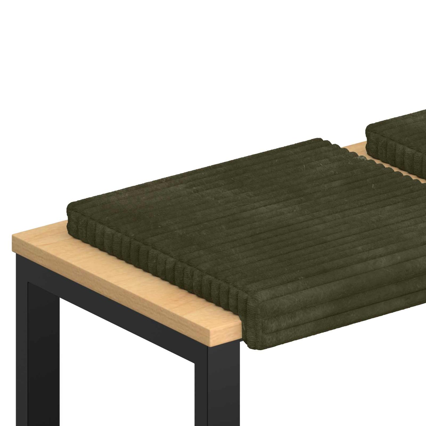 Bankkussen 2 pcs Pluche Corduroy Groen Diepte 35 cm