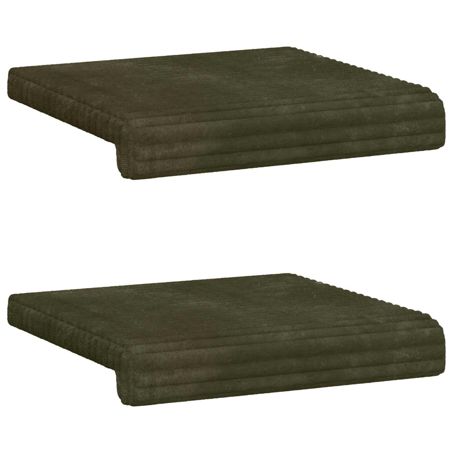 Bankkussen 2 pcs Pluche Corduroy Groen Diepte 35 cm