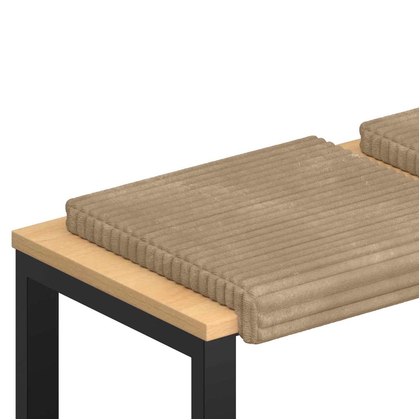 Bankkussen 2 pcs Pluche Corduroy Taupe Diepte 35 cm