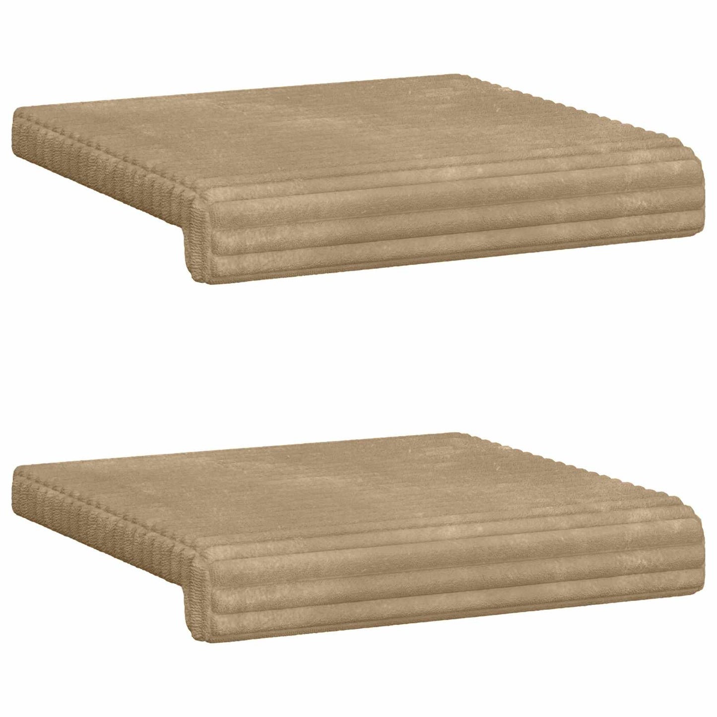 Bankkussen 2 pcs Pluche Corduroy Taupe Diepte 35 cm