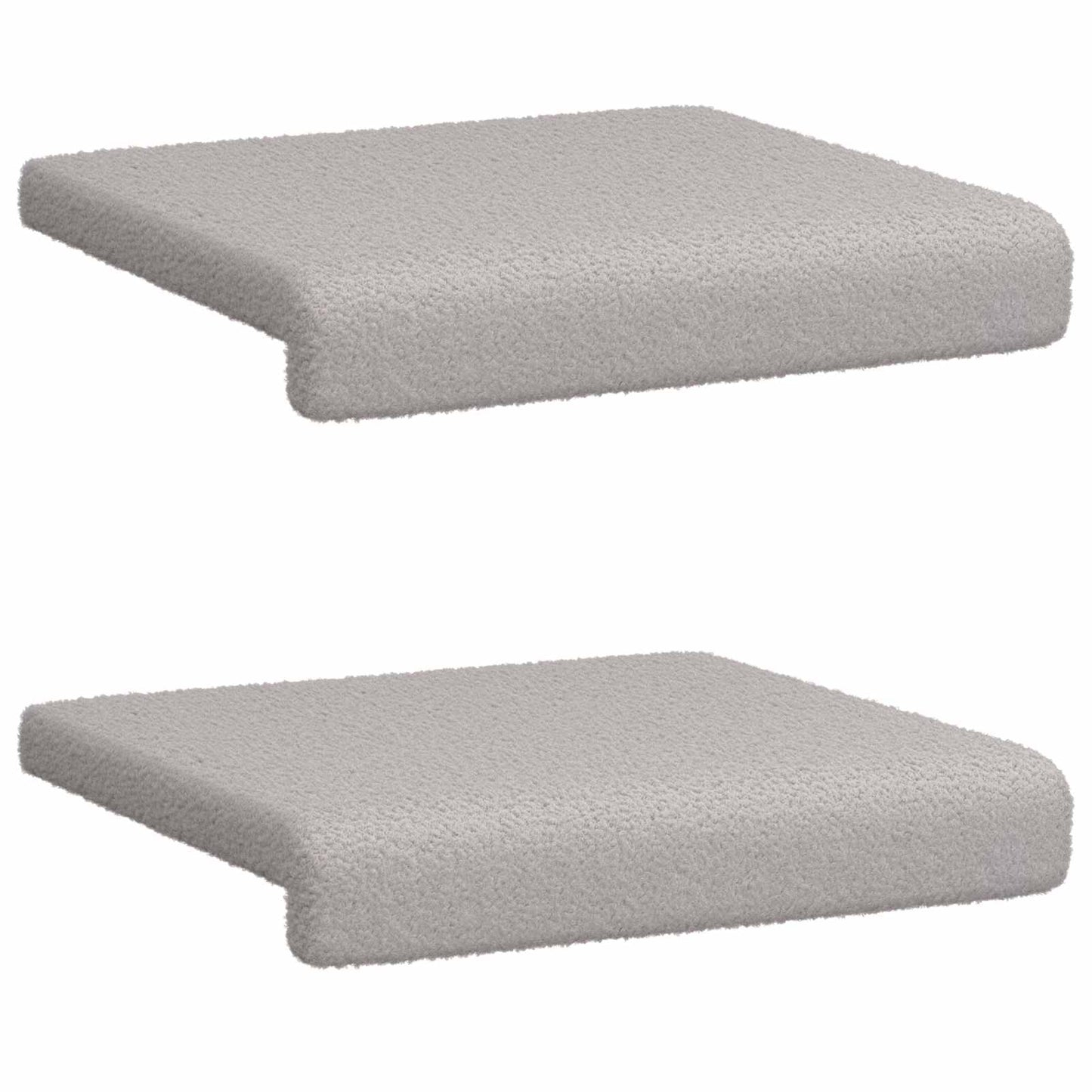 Bankkussen 2 pcs Sherpa Stof Lichtgrijs Diepte 35 cm