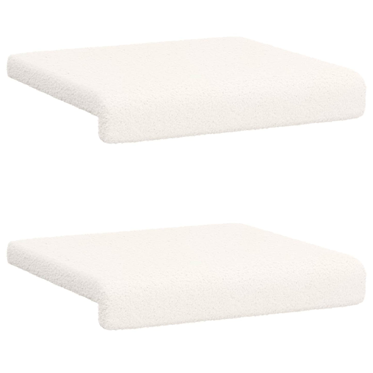 Bankkussen 2 pcs Sherpa Stof Crèmekleurig Diepte 35 cm