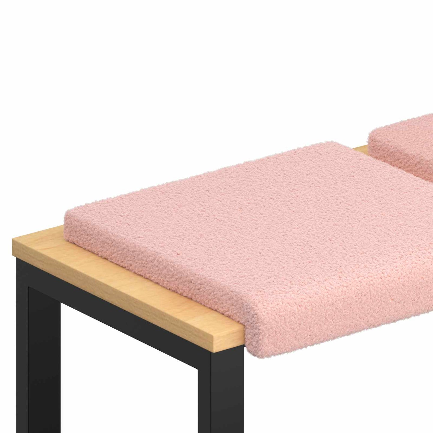 Bankkussen 2 pcs Sherpa Stof Roze Diepte 35 cm