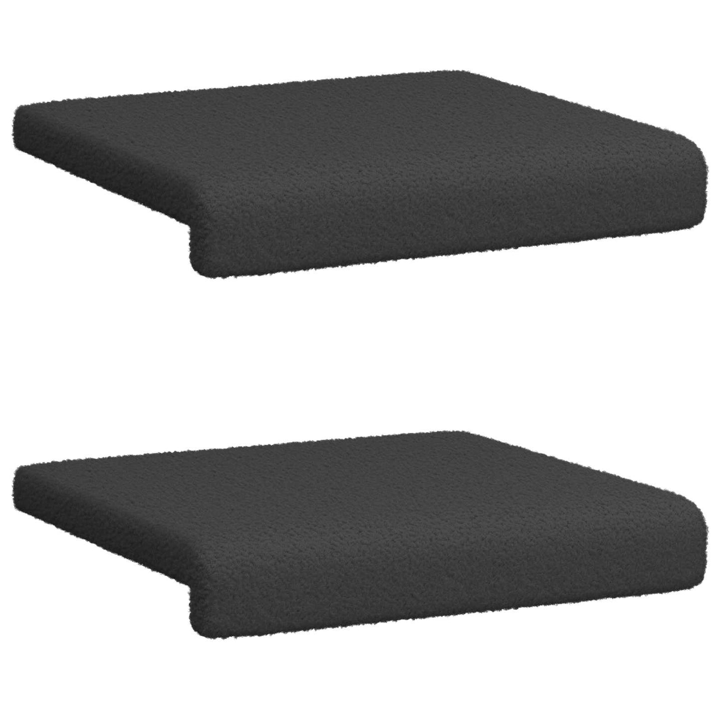 Bankkussen 2 pcs Sherpa Stof Donkergrijs Diepte 35 cm