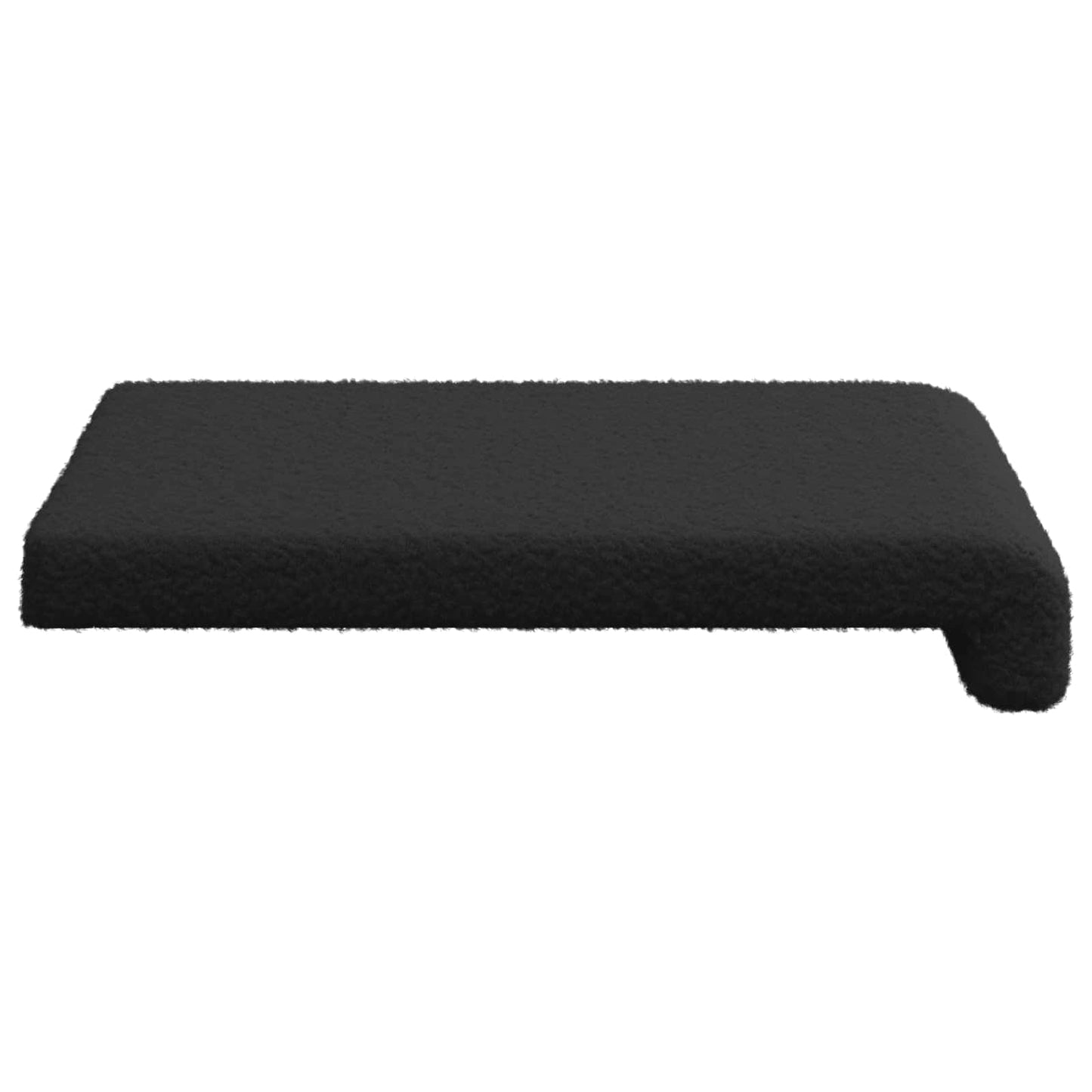 Bankkussen 2 pcs Sherpa Stof Zwart Diepte 35 cm