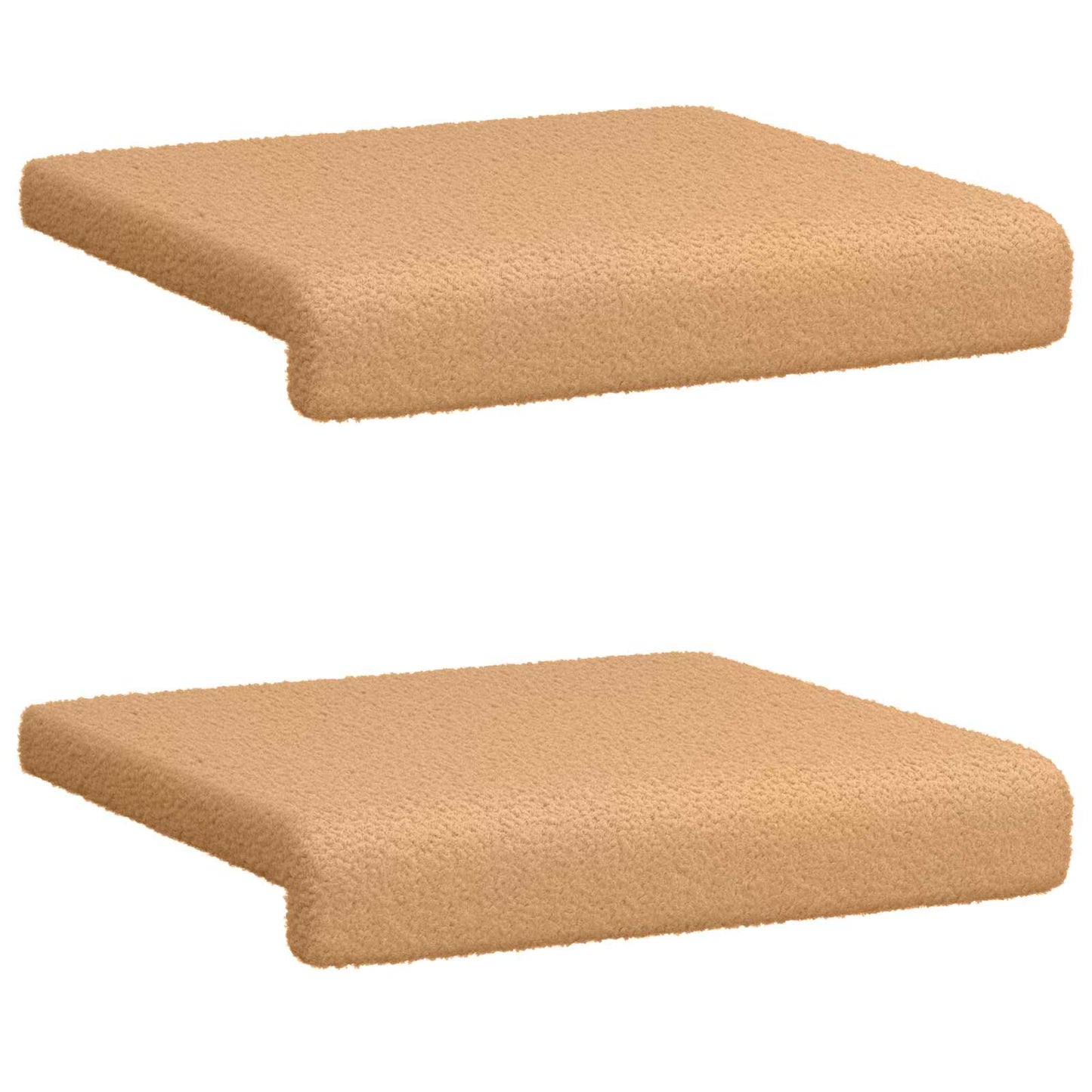 Bankkussen 2 pcs Sherpa Stof Beige Diepte 35 cm
