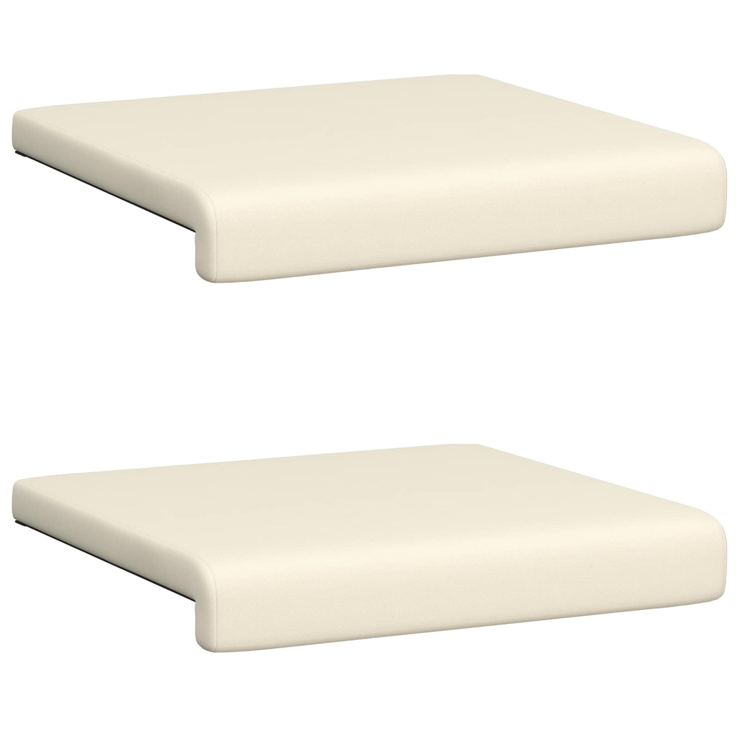 Bankkussen 2 pcs Textured Velvet Crèmekleurig Diepte 35 cm
