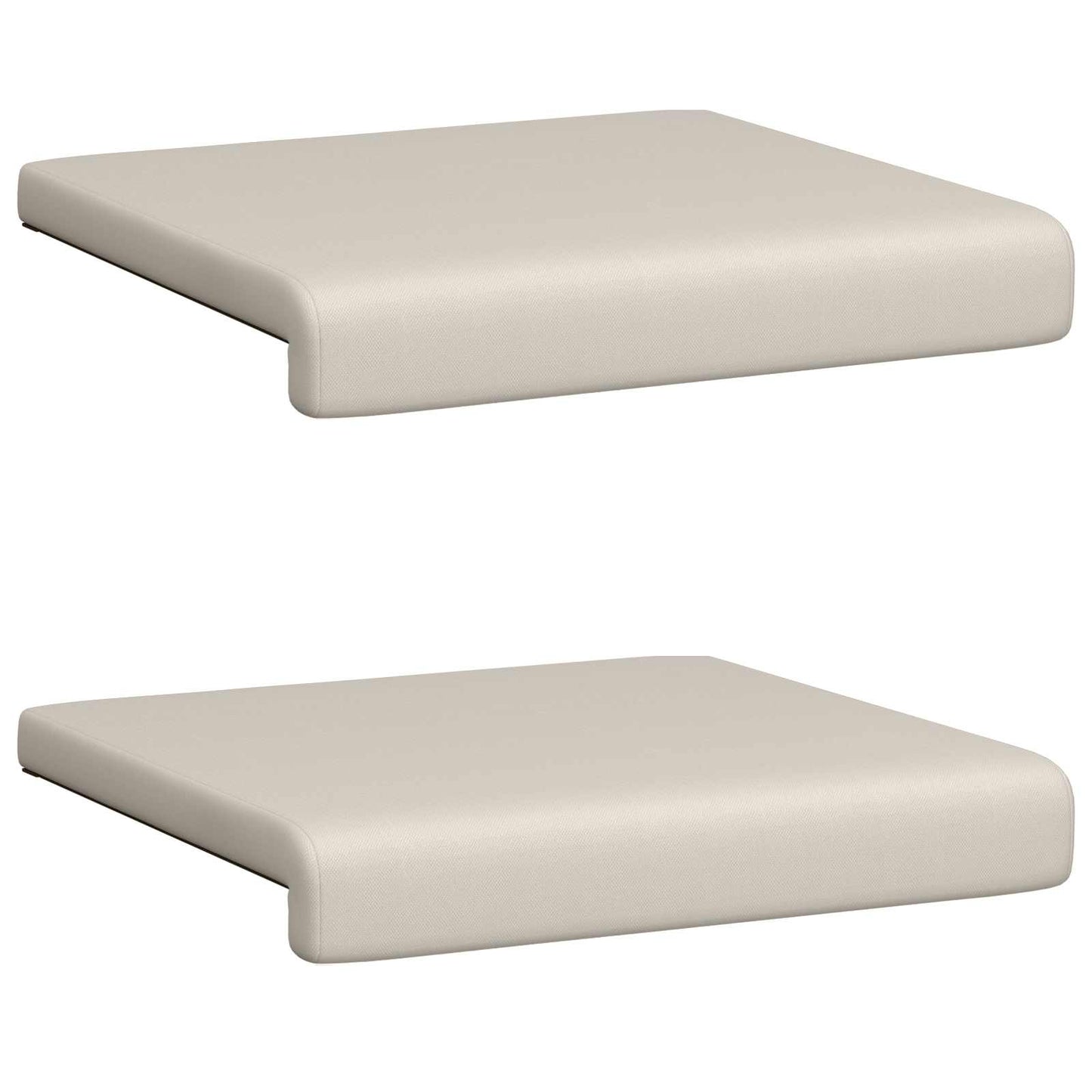Bankkussen 2 pcs Textured Velvet Havermout Diepte 35 cm