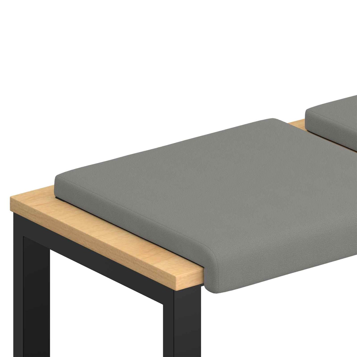 Bankkussen 2 pcs Textured Velvet Donkergrijs Diepte 35 cm