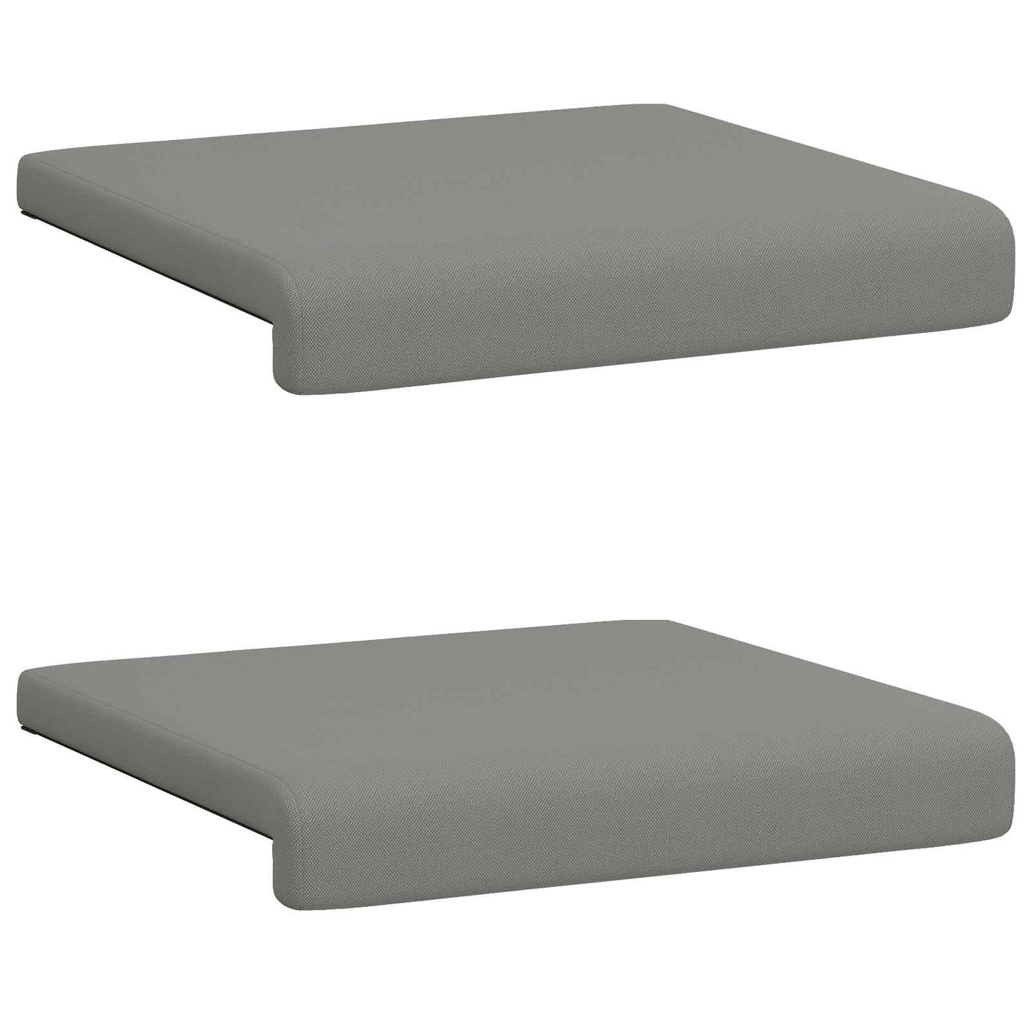 Bankkussen 2 pcs Textured Velvet Donkergrijs Diepte 35 cm