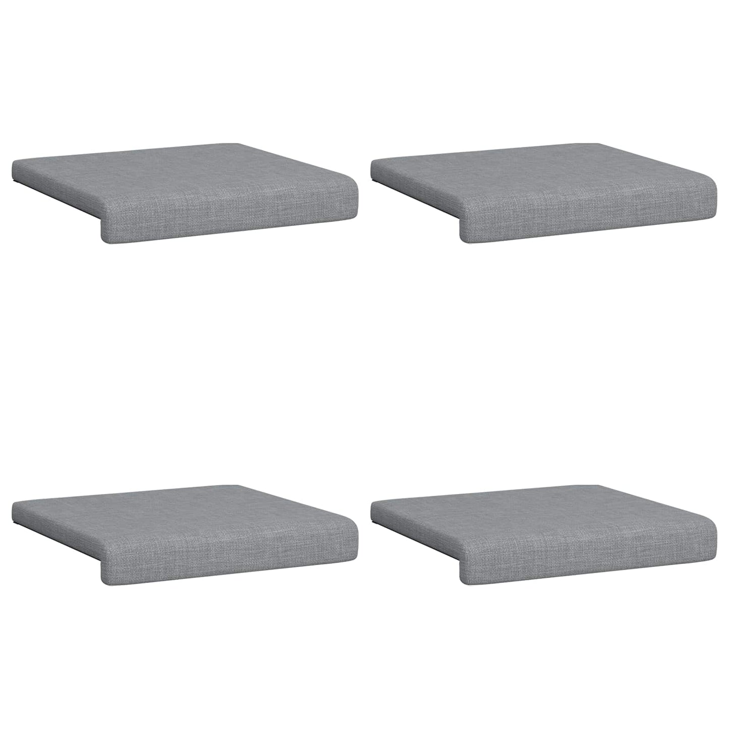 Bankkussen 4 pcs Stof Lichtgrijs Diepte 35 cm