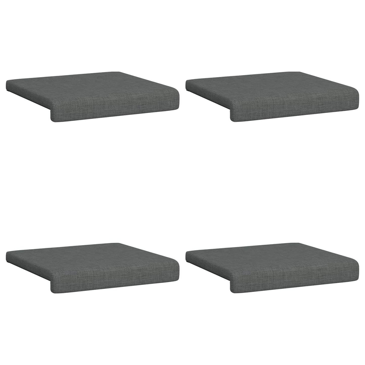 Bankkussen 4 pcs Stof Donkergrijs Diepte 35 cm